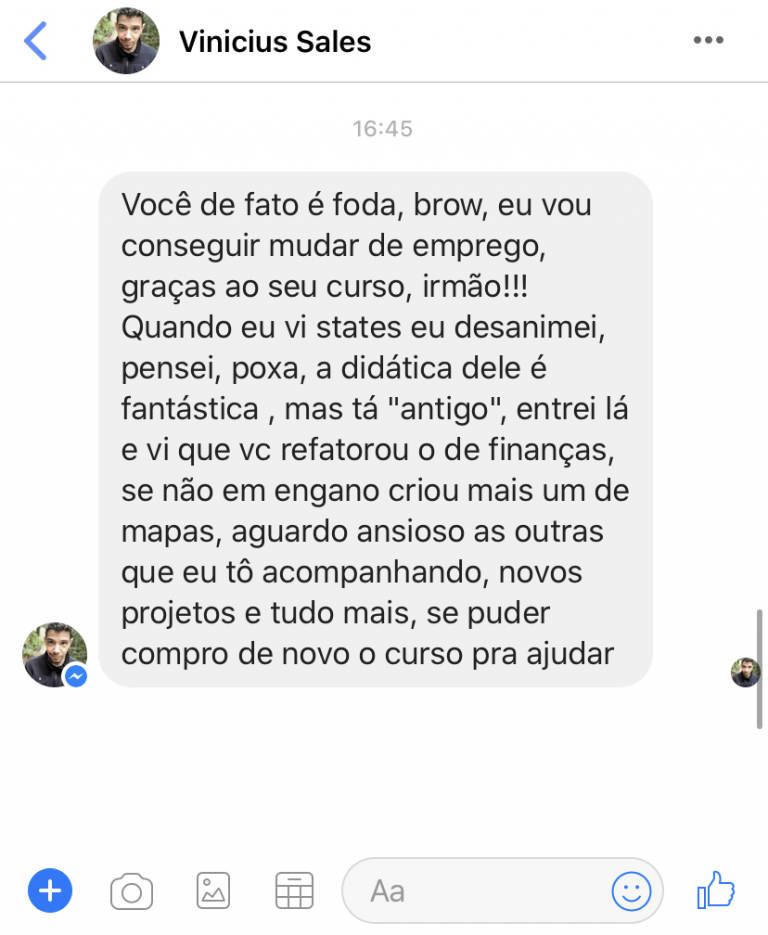 Curso FullStack Profissional depoimento e resultados reais