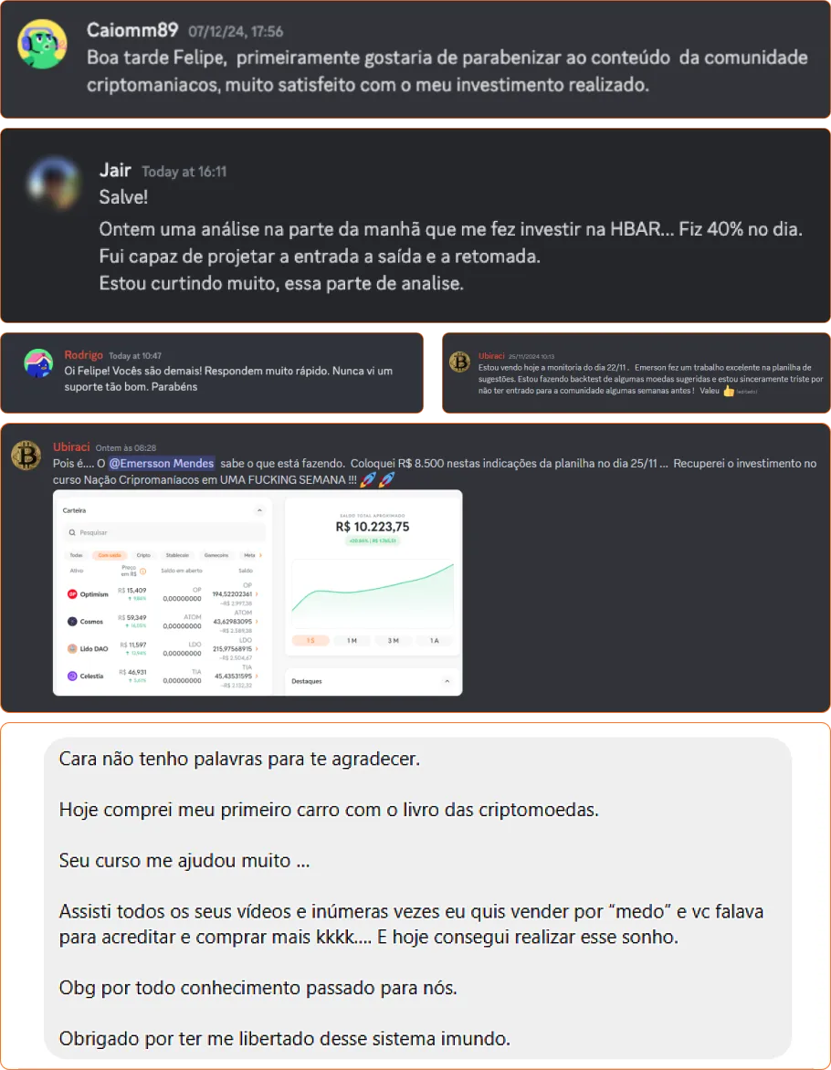 Nação Criptomaníacos depoimento e resultados reais