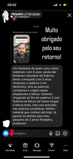 Apostila de Alfabetização BCV depoimento e resultados reais