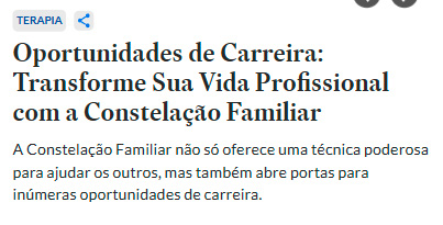 Curso de Constelação Familiar é bom?