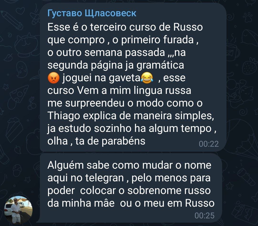 Curso de Russo Fluência Incondicional depoimentos e resultados reais