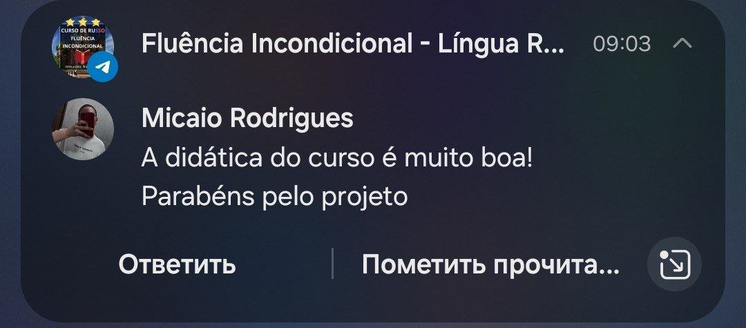 Curso de Russo Fluência Incondicional depoimentos e resultados reais