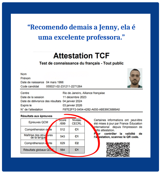 Curso Dominando o francês - Do zero ao nível B2 (CLB7) depoimentos e resultados reais