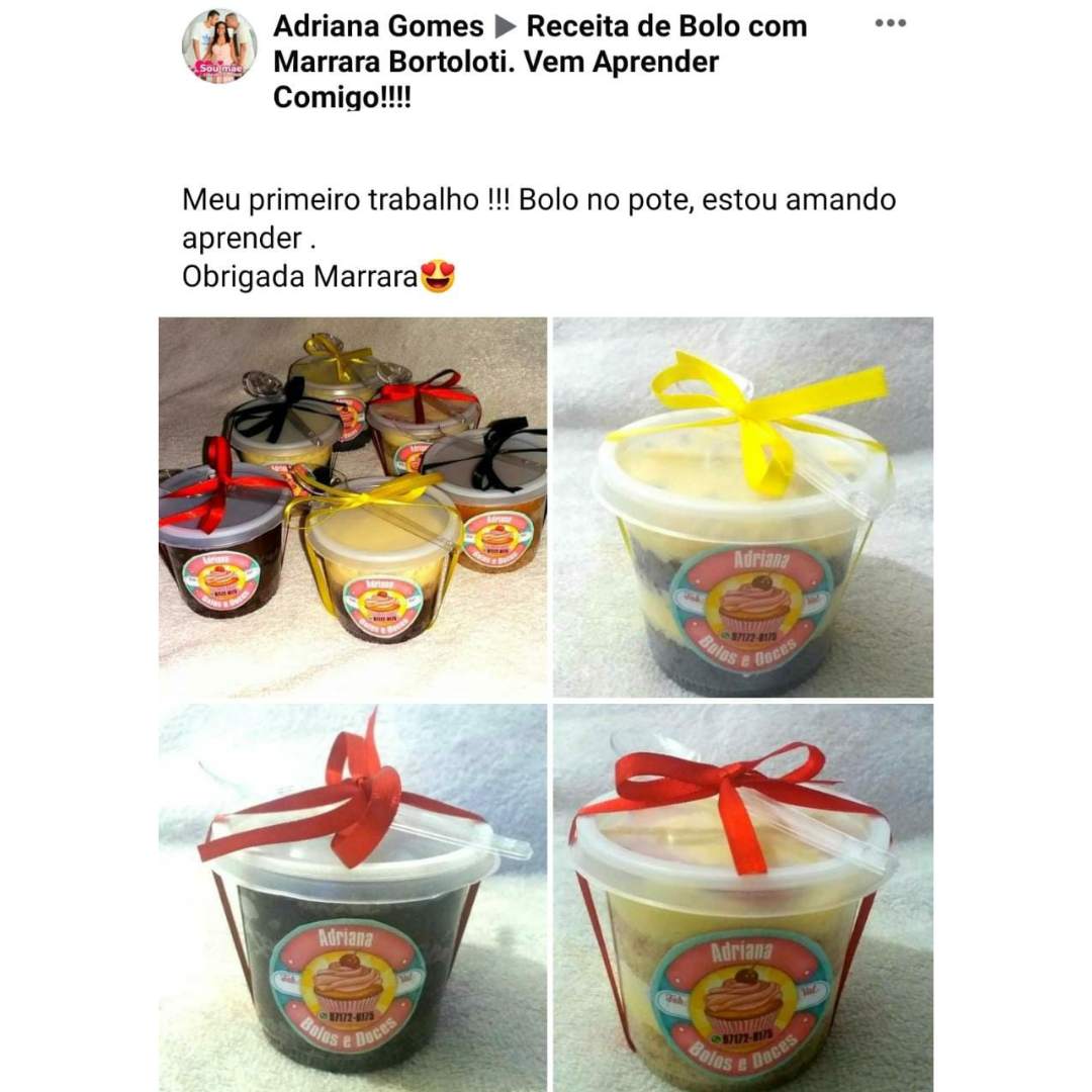 Curso O Novo Bolo no Pote depoimentos e resultados reais