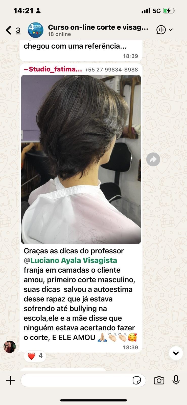 Corte e Visagismo com Alma depoimentos e resultados reais