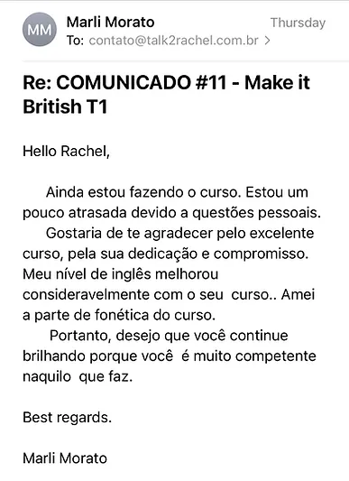 Curso Make it British depoimentos e resultados reais