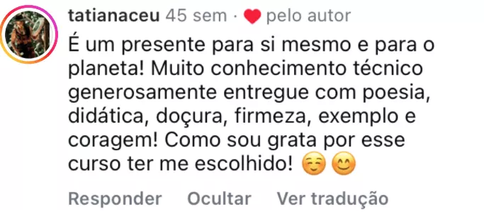 Curso O Maravilhoso Mundo dos Jardins Agroecológicos depoimentos e resultados reais