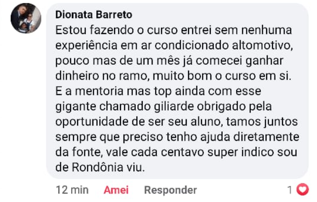 Curso de Ar Condicionado Automotivo e Agrícola depoimentos e resultados reais
