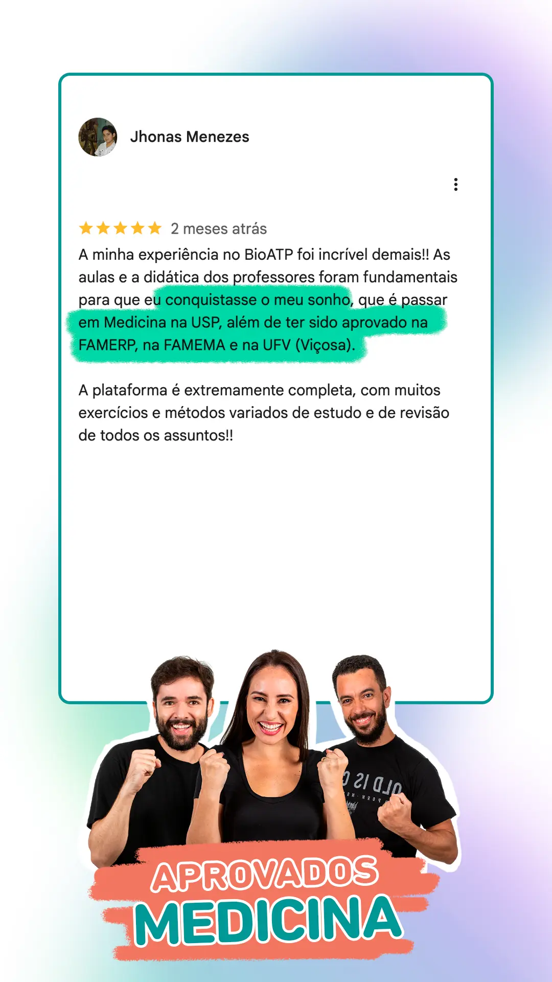 BioPass (BioATP) é melhor o curso de biologia para passar em medicina 2025