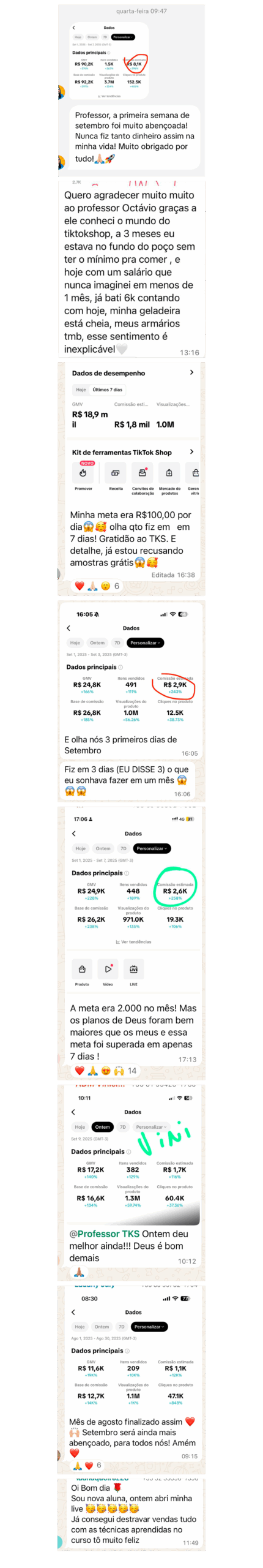TikTok Shop Sem Segredo depoimentos e resultados reais