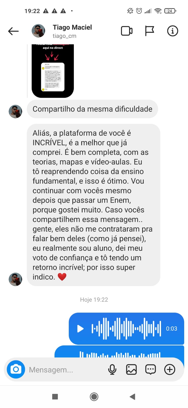 Repertório ENEM depoimentos e resultados reais