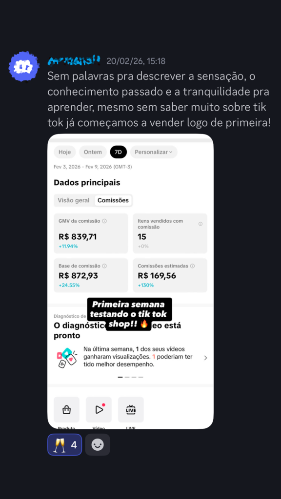 Mentoria LiveCode TikTok depoimentos e resultados reais